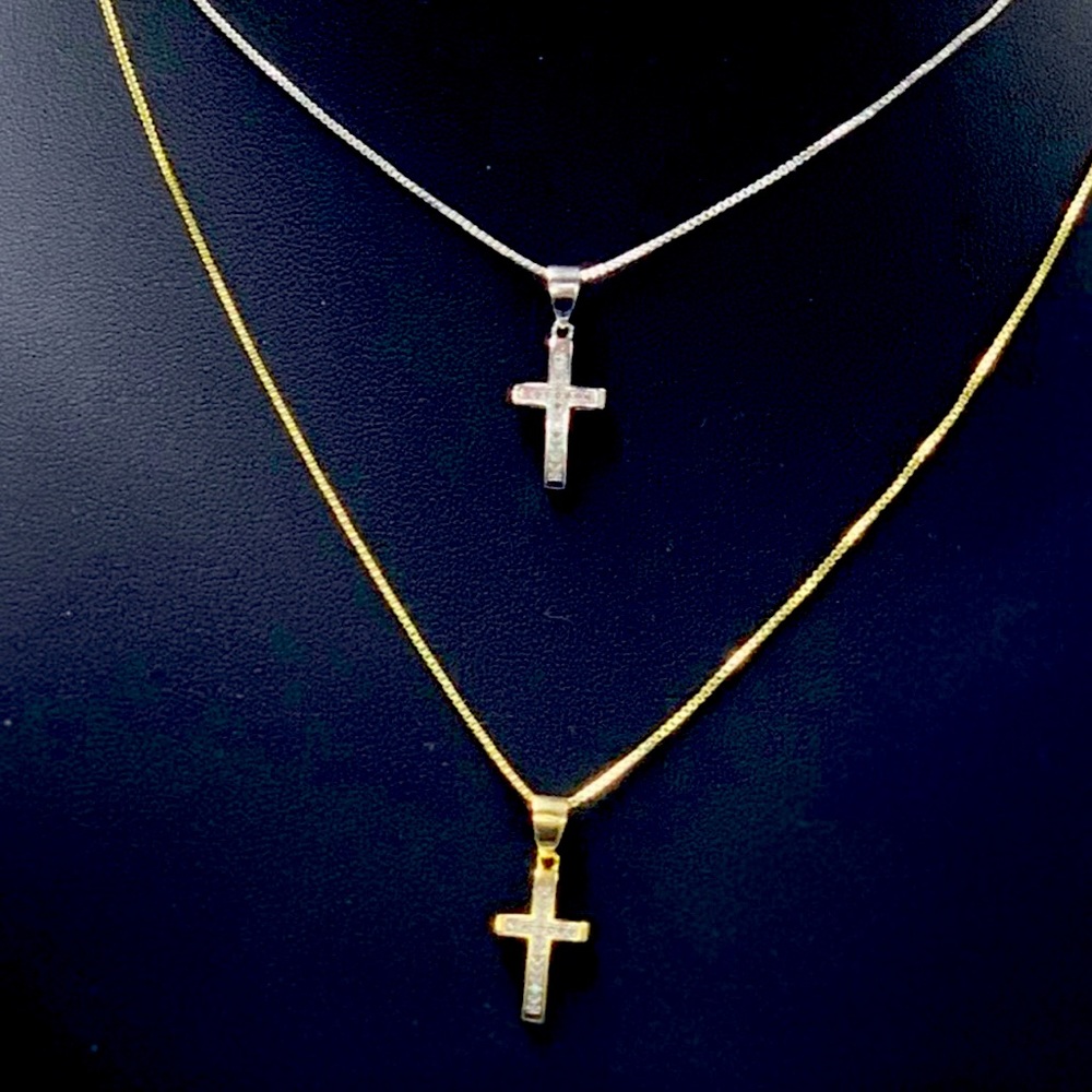 Natural Genuine Real Diamond Cross pendant w/ free chain HUGE CHRISTMAS SALE WOW - Picture 3 of 8